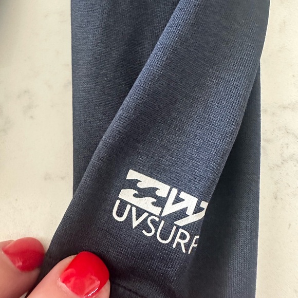 BILLABONG Kids Size 6 Navy Blue All Day Wave Performance Long Sleeve Rashguard - Picture 4 of 9